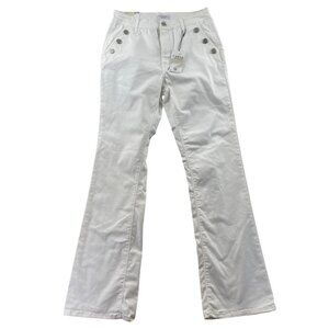Curve Appeal Womens White Flare Pants Size 6/28 Made With Recycled Material